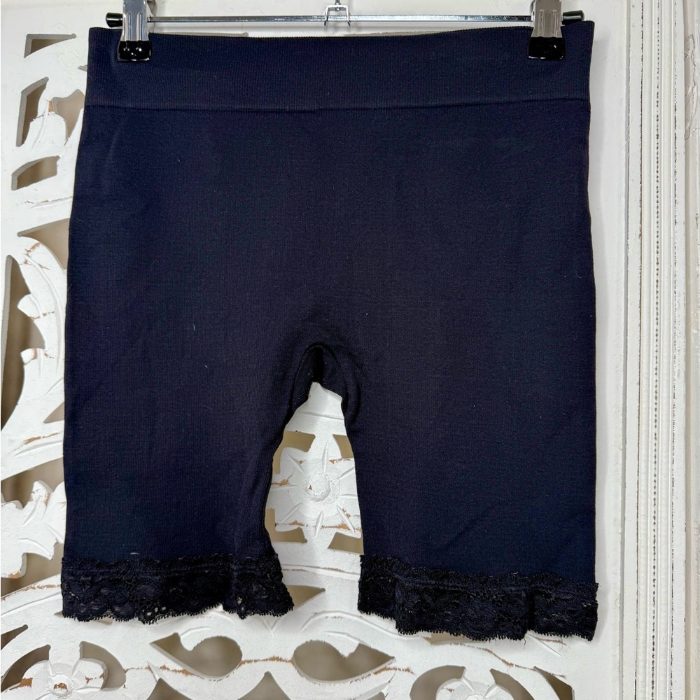 Free People Black Shorts with Lace Detail